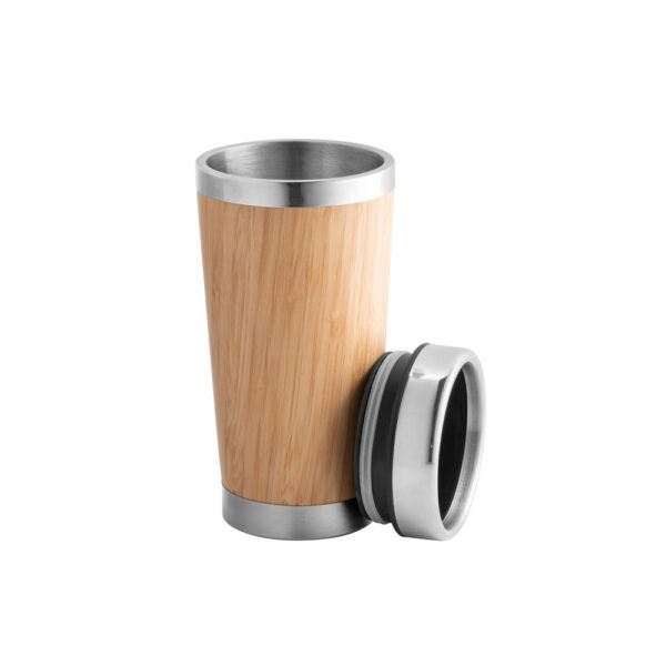 PIETRO. Bamboo and stainless steel travel cup 500 mL