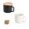 FANGIO. 220 mL ceramic mug with lid and bamboo base
