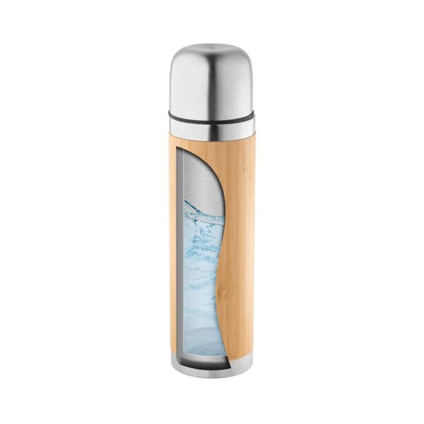 CEYLON. Bamboo and stainless steel thermos 450 mL