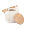 GLOGG. 700 mL ceramic teapot with bamboo lid