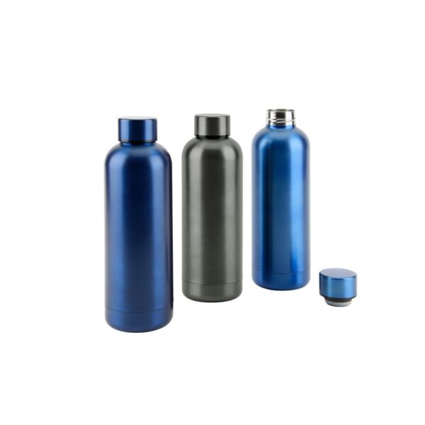 ODIN METTALIC. Bottle in 90% recycled stainless steel 550 mL