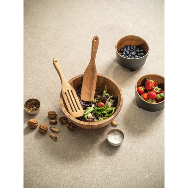 94290_amb SAGE. Round acacia wood salad bowl