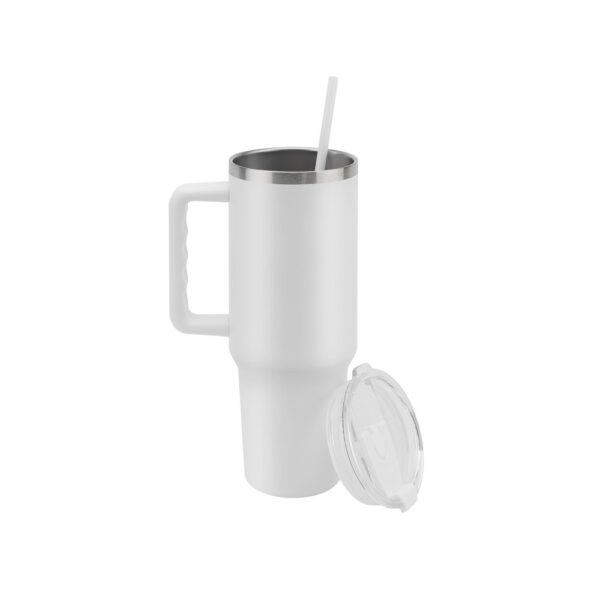 JOYNER XL. Large stainless steel travel cup (91% recycled) with vacuum insulated double wall and a matt finish 1300 mL
