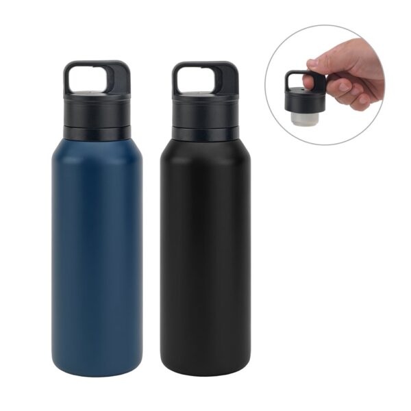 NICKLAUS. Stainless steel bottle (91% recycled) with vacuum insulated double wall 590 mL