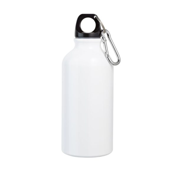 LANDSCAPE S. Aluminium sports bottle with carabiner 400 mL