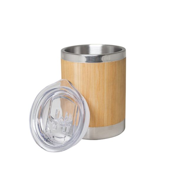LYCKA. Bamboo and stainless steel cup 350 mL