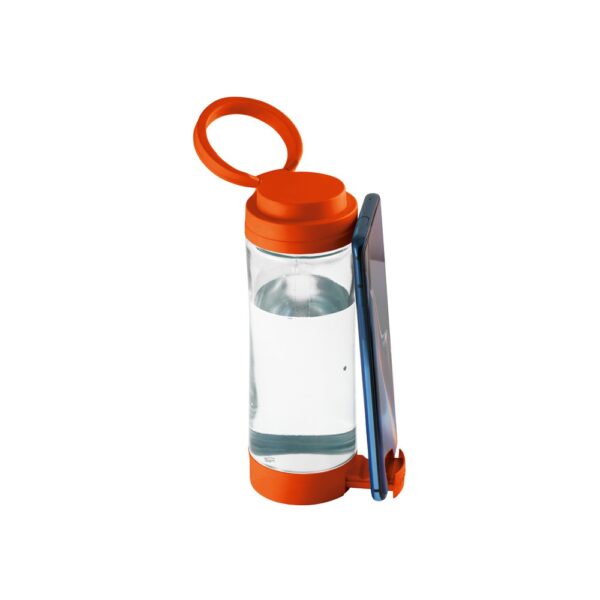 QUINTANA. Glass sports bottle with PP cap 390 mL