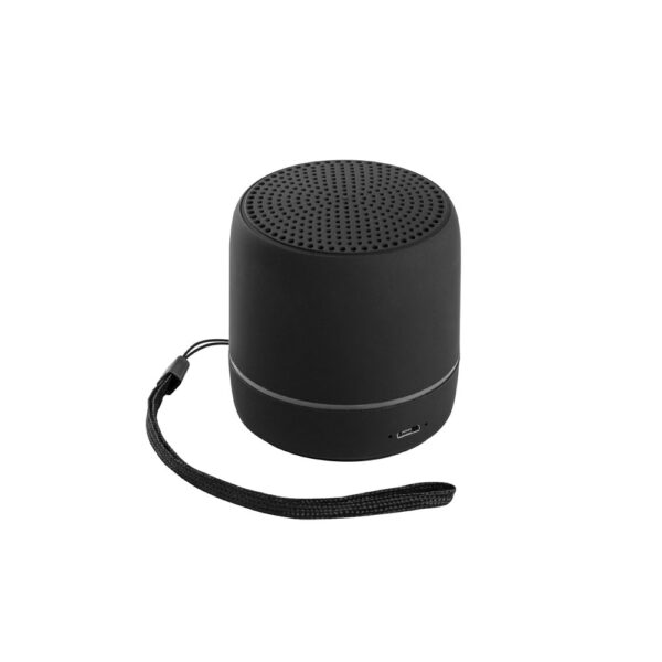 TURING. Portable 3W speaker with 4 hours of battery life on recycled ABS (100% rABS)