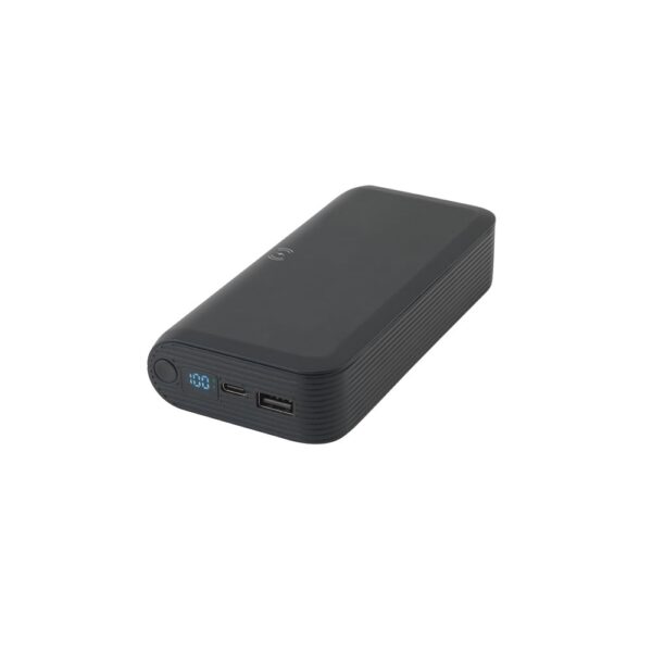 BECKER 20. 20.000 mAh power bank in recycled ABS (100% rABS) with 15W superfast wireless charger
