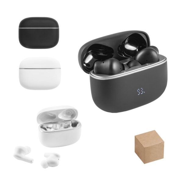 CAUBY. Wireless headphones in recycled ABS (100% rABS) with ANC and 7 hours of battery life