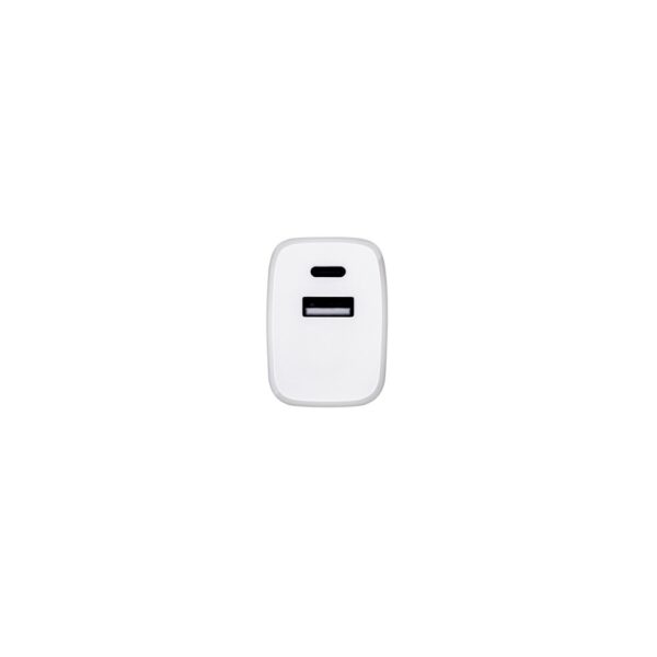 WEGENER. Power adapter with USB-A port 18W and USB-C 20W in recycled ABS (100% rABS)