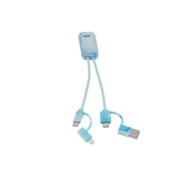 BERNERS. Superfast 6-in-1 USB cable in recycled PET (100% rPET)