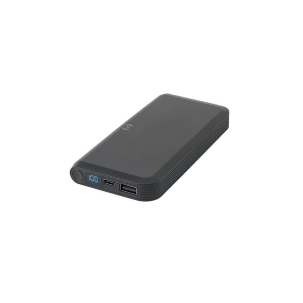 BECKER 10. 10.000 mAh power bank in recycled ABS (100% rABS) with 15W superfast wireless charger
