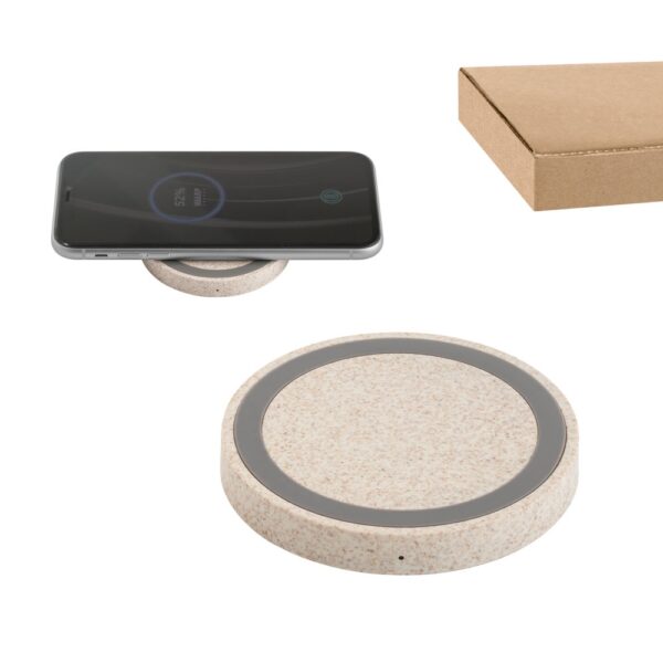 CUVIER. 5W wireless charger in ABS and straw fibre