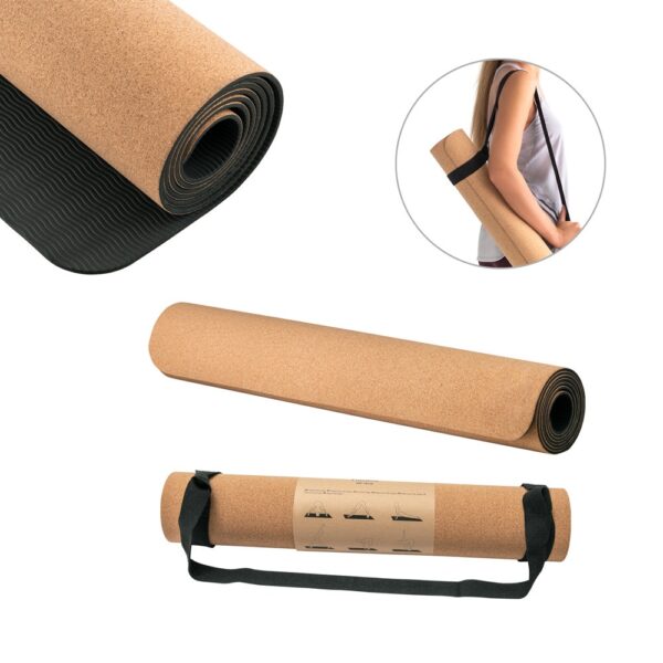 GERES. Exercise mat for yoga made of cork and TPE. Up to 3.7 mm thick
