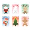 GLIMN. Set of six sheets with Christmas figures and 3 sheets of stickers