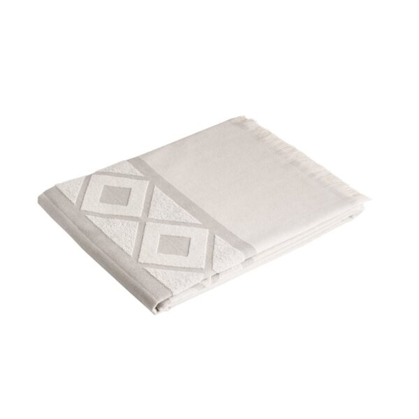 MALEK. Multifunctional bath towel (350g/m²) made of light and resistant cotton (85%) and recycled cotton (15%)