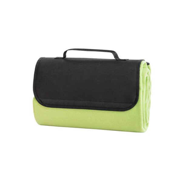 RILEY. Fleece blanket with carry handle and flap (180 g/m²)