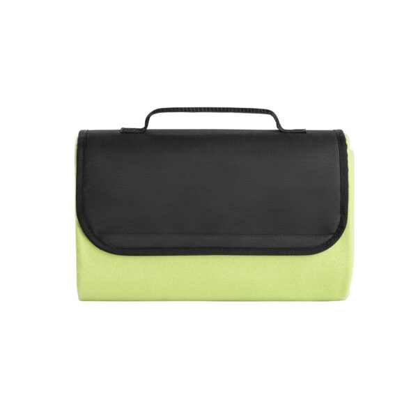 RILEY. Fleece blanket with carry handle and flap (180 g/m²)