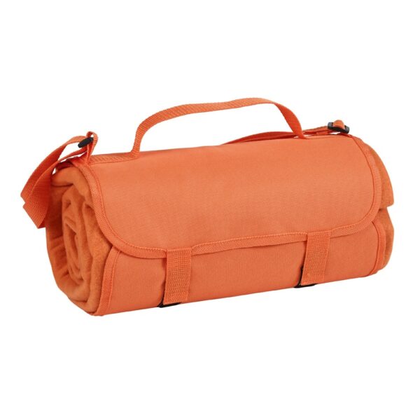 FLEECE. Fleece blanket with handle and strap (160 g/m²)