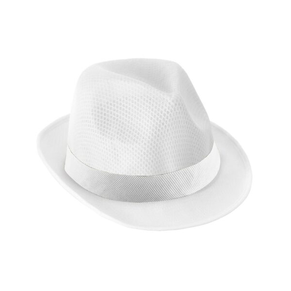 MANOLO POLI. Hat in PP with white polyester ribbon