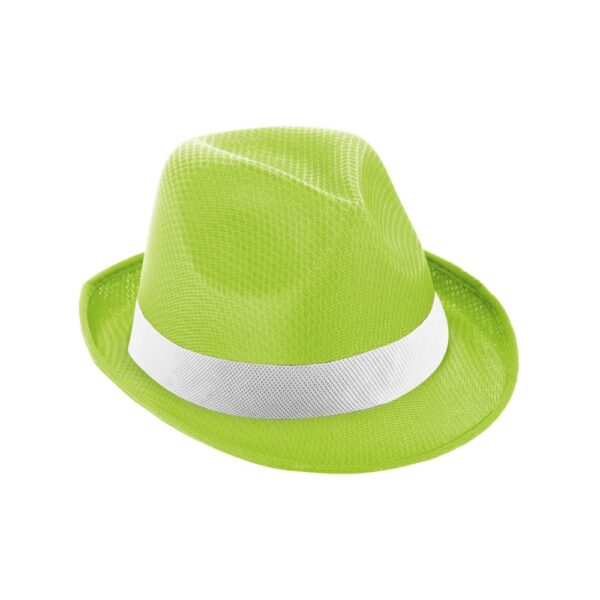 MANOLO POLI. Hat in PP with white polyester ribbon