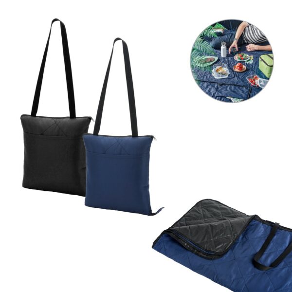 GRADY. Foldable picnic blanket in rPET and PEVA