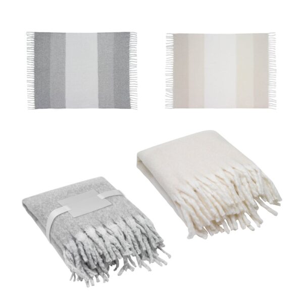 COMFY. Blanket in recycled polyester (100% rPET) (300 g/m²), with a mohair feel