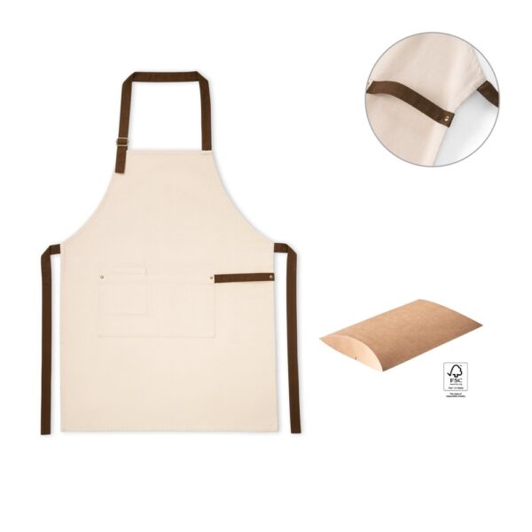 HOLM. 100% cotton canvas apron (320 g/m²) with metal details