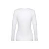 11165_106-b THC BUCHAREST WOMEN WH II. Long-sleeved scoop neck fitted T-shirt for women. 100% carded cotton. White