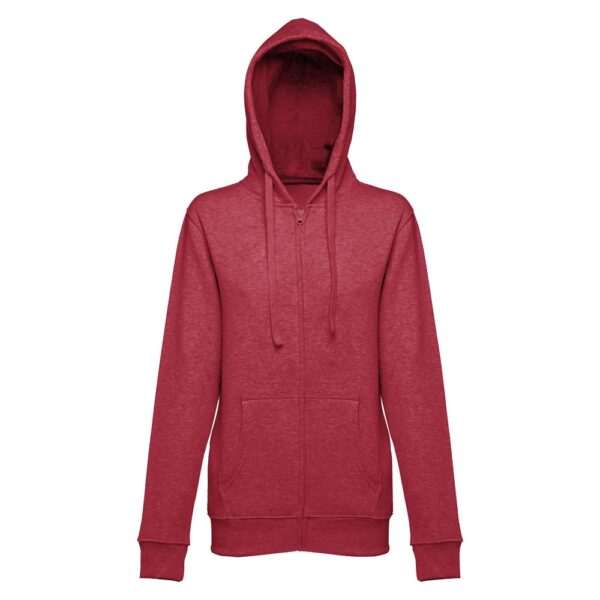 11180_195-d THC AMSTERDAM WOMEN II. Women's hoodie in cotton and polyester with full zip