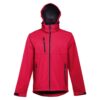 11187_105-d THC ZAGREB II. Men's softshell jacket with detachable hood and rounded back hem