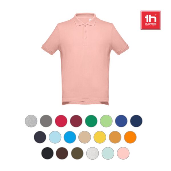 30131_a THC ADAM. Men's short-sleeved cotton polo shirt
