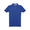 THC ROME. Men's Polo Shirt with contrast colour trim and buttons