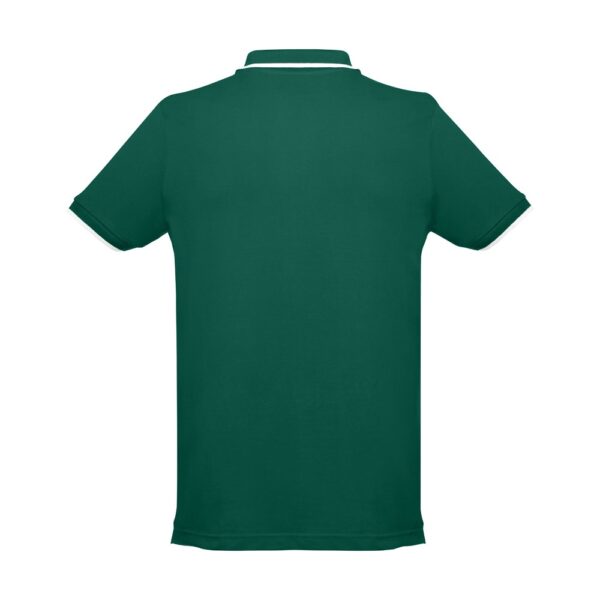 THC ROME. Men's Polo Shirt with contrast colour trim and buttons