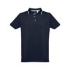 THC ROME. Men's Polo Shirt with contrast colour trim and buttons