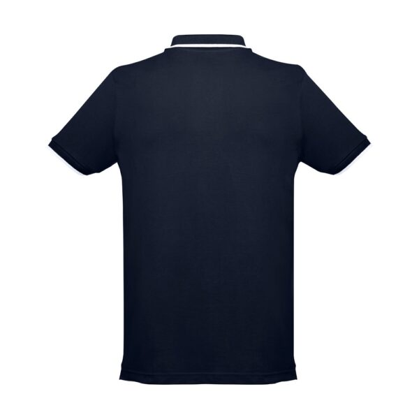 THC ROME. Men's Polo Shirt with contrast colour trim and buttons