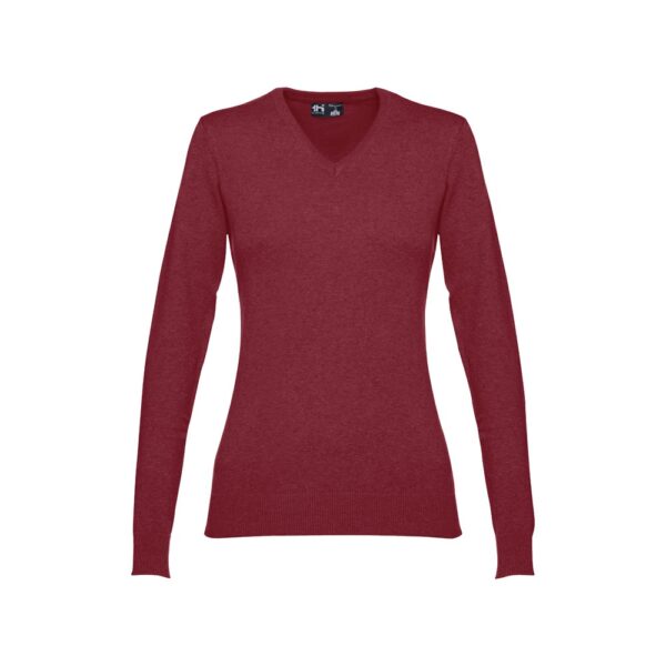 30150_115-a THC MILAN WOMEN. V-neck pullover for women in cotton and polyamide