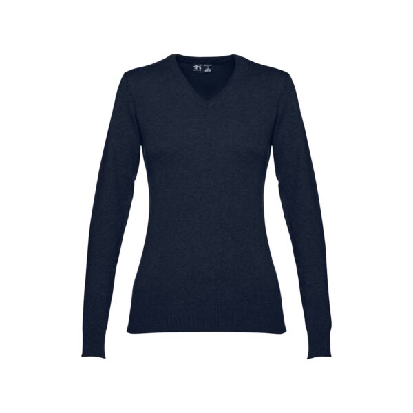 30150_134 THC MILAN WOMEN. V-neck pullover for women in cotton and polyamide