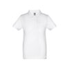 30172_106 THC ADAM KIDS WH. Kids short-sleeved 100% cotton piqué polo shirt unisex). White