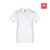 30172_set THC ADAM KIDS WH. Kids short-sleeved 100% cotton piqué polo shirt unisex). White