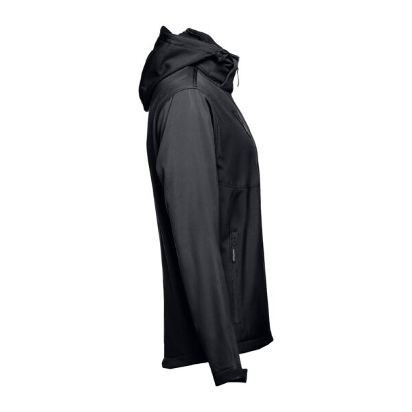 THC ZAGREB. Men's softshell jacket with detachable hood and rounded back hem