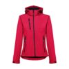 30181_105 THC ZAGREB WOMEN. Women's softshell jacket with detachable hood and rounded back hem
