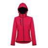 30181_105-d THC ZAGREB WOMEN. Women's softshell jacket with detachable hood and rounded back hem