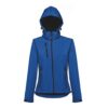 30181_114-d THC ZAGREB WOMEN. Women's softshell jacket with detachable hood and rounded back hem