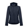 30181_134 THC ZAGREB WOMEN. Women's softshell jacket with detachable hood and rounded back hem