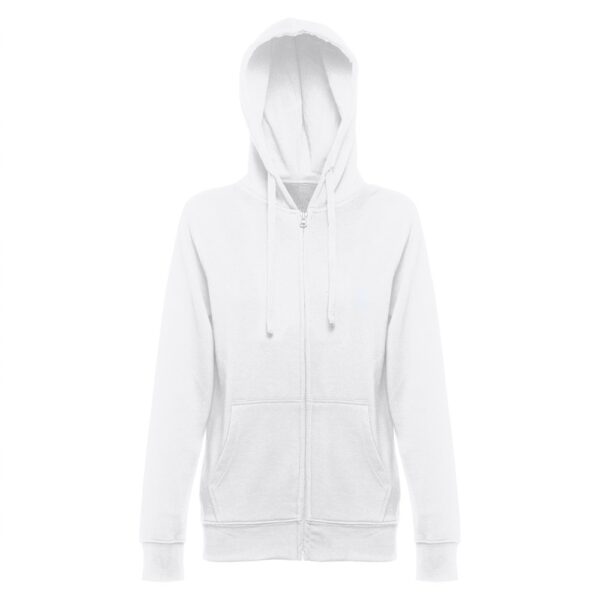 THC AMSTERDAM WOMEN WH. Women's hooded full zipped sweatshirt