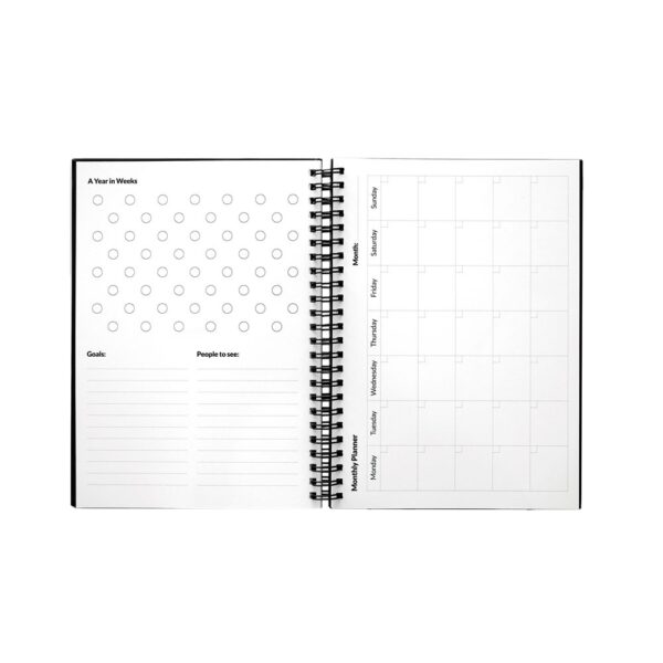 33202_103-d STARTER KIT INFINITE PLANNER A5. Set includes an A5"infinite Diary", cleaning kit, marker and marker holder