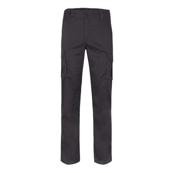 VL PAN. Multi-pocket stretch trousers (290g/m²), in cotton (46%), EME (38%) and polyester (16%)