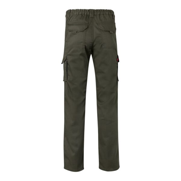 VL PAN. Multi-pocket stretch trousers (290g/m²), in cotton (46%), EME (38%) and polyester (16%)
